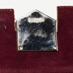 Pre Owned Jimmy Choo Beige Floral Embossed Leather Lockett City Shoulder Bag