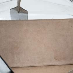 Pre Owned Jimmy Choo Silver/Clear PVC and Leather Name Tag Tote