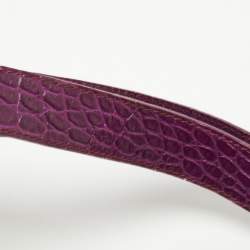 Jimmy Choo Purple Croc Embossed Leather Rosalie Satchel