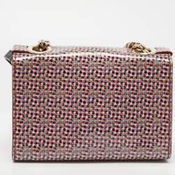 Pre Owned Jimmy Choo Multicolor Patent Leather Rebel Crossbody Bag