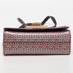 Pre Owned Jimmy Choo Multicolor Patent Leather Rebel Crossbody Bag