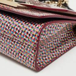 Pre Owned Jimmy Choo Multicolor Patent Leather Rebel Crossbody Bag