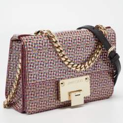 Pre Owned Jimmy Choo Multicolor Patent Leather Rebel Crossbody Bag