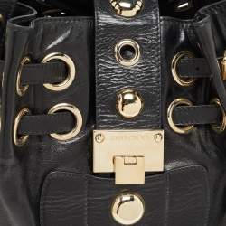Pre Owned Jimmy Choo Black Leather Riki Tote