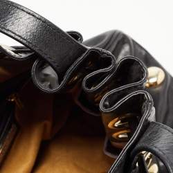 Pre Owned Jimmy Choo Black Leather Riki Tote