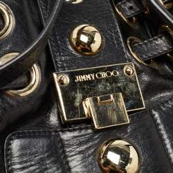 Pre Owned Jimmy Choo Black Leather Riki Tote