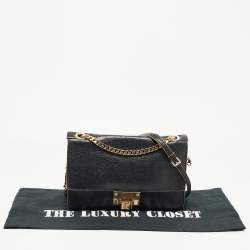مملوكة مسبقًا Jimmy Choo Black Leather Rebel Shoulder Bag