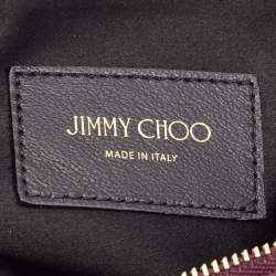 Pre Owned Jimmy Choo Purple Velvet Callie Clutch Bag