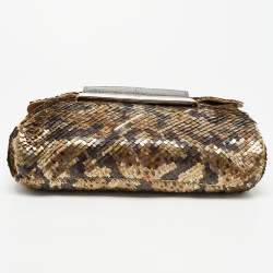 Pre Owned Jimmy Choo Multicolor Metal Sequins Carolina Chain Shoulder Bag