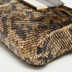 Pre Owned Jimmy Choo Multicolor Metal Sequins Carolina Chain Shoulder Bag