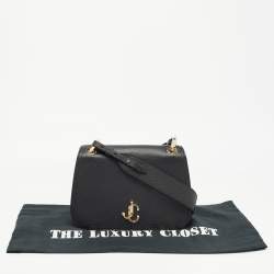 Pre Owned Jimmy Choo Black Leather Small Varenne Shoulder Bag