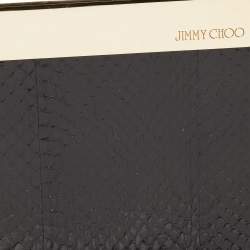 Pre Owned Jimmy Choo Black Karung Leather Cayla Clutch