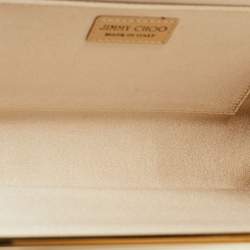 Pre Owned Jimmy Choo Black Karung Leather Cayla Clutch