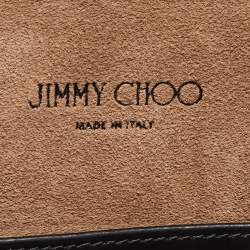 Pre Owned Jimmy Choo Black Glossy Leather Lockett Envelope Clutch