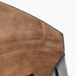 Pre Owned Jimmy Choo Black Glossy Leather Lockett Envelope Clutch