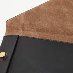 Pre Owned Jimmy Choo Black Glossy Leather Lockett Envelope Clutch