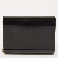 Pre Owned Jimmy Choo Black Acrylic and Leather Candy Chain Clutch 