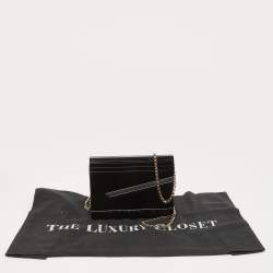 Pre Owned Jimmy Choo Black Acrylic and Leather Candy Chain Clutch 