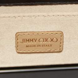 Pre Owned Jimmy Choo Black Acrylic and Leather Candy Chain Clutch 