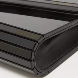 Pre Owned Jimmy Choo Black Acrylic and Leather Candy Chain Clutch 