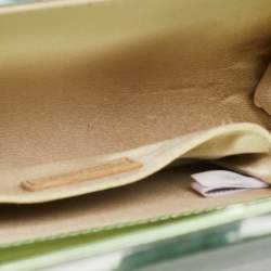 Pre Owned Jimmy Choo Mint Green Glitter Acrylic Candy Chain Clutch