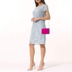 Jimmy Choo Pink Acrylic and Alcantara Candy Chain Clutch 