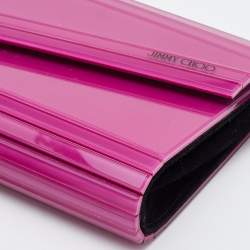 Jimmy Choo Pink Acrylic and Alcantara Candy Chain Clutch 