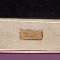 Jimmy Choo Pink Acrylic and Alcantara Candy Chain Clutch 