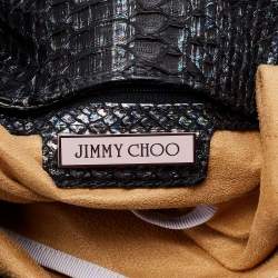 Jimmy Choo Multicolor Holographic Python Sky Hobo