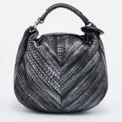 Jimmy Choo Multicolor Holographic Python Sky Hobo
