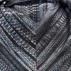 Jimmy Choo Multicolor Holographic Python Sky Hobo