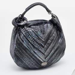Jimmy Choo Multicolor Holographic Python Sky Hobo