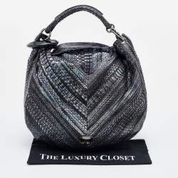 Jimmy Choo Multicolor Holographic Python Sky Hobo
