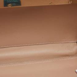 Pre Owned Jimmy Choo Gold Glitter Ellipse Chain Clutch