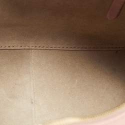 Pre Owned Jimmy Choo Pink Croc Embossed Leather Small Varenne Bowler Bag