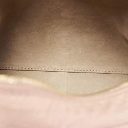 Pre Owned Jimmy Choo Pink Croc Embossed Leather Small Varenne Bowler Bag