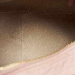 Pre Owned Jimmy Choo Pink Croc Embossed Leather Small Varenne Bowler Bag