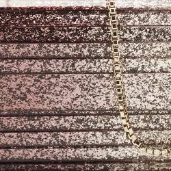 Pre Owned Jimmy Choo Gold Ombre Glitter Acrylic Sweetie Chain Clutch