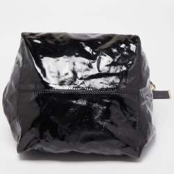 Pre Owned Jimmy Choo Black Patent Leather Lola Hobo