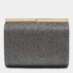 Jimmy Choo Grey Glitter Trinket Clutch