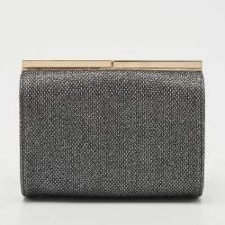 Jimmy Choo Grey Glitter Trinket Clutch