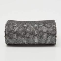 Jimmy Choo Grey Glitter Trinket Clutch
