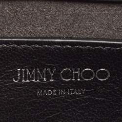 Pre Owned Jimmy Choo Black Velvet Crystals Kalina Chain Bag