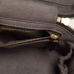 Jimmy Choo Black Monogram Leather Make Up Vanity Bag