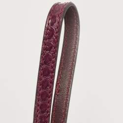 Pre Owned Jimmy Choo Purple Watersnake Leather Alara Wristlet Clutch