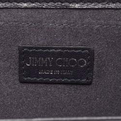 Pre Owned Jimmy Choo Blue/Silver Ombre Glitter Acrylic Sweetie Chain Clutch