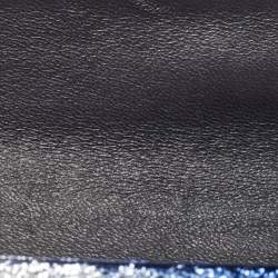 Pre Owned Jimmy Choo Blue/Silver Ombre Glitter Acrylic Sweetie Chain Clutch