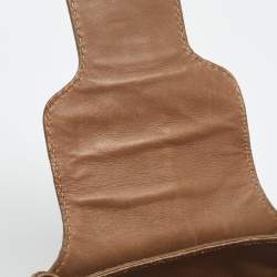 مملوكة مسبقًا Jimmy Choo Gold/Brown Python Tulita Hobo