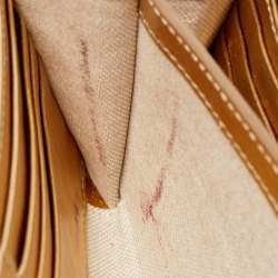 Pre Owned Jimmy Choo Gold Leather Sonia Crossbody Bag