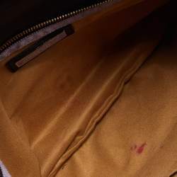 Pre Owned Jimmy Choo Black/Gold Leather Troy Chain Clutch